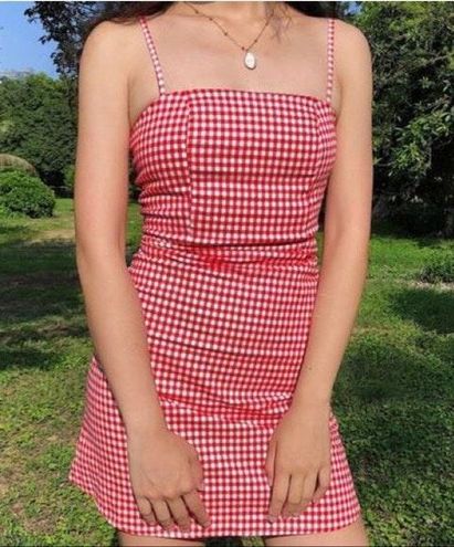 gingham dress brandy melville