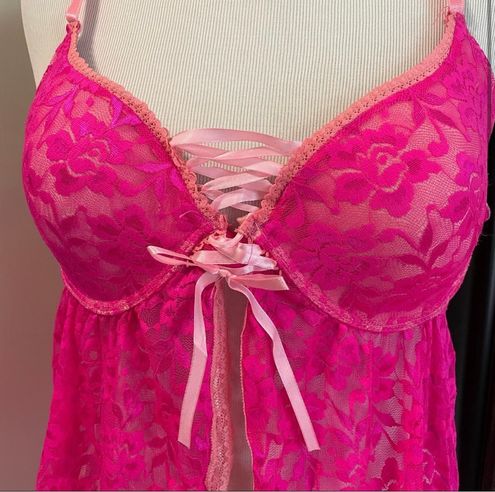 Native Intimates 38C Pink Lace Chemise