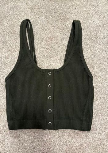 Aerie Seamless Snap Front Longline Bralette Green Size XS - $14