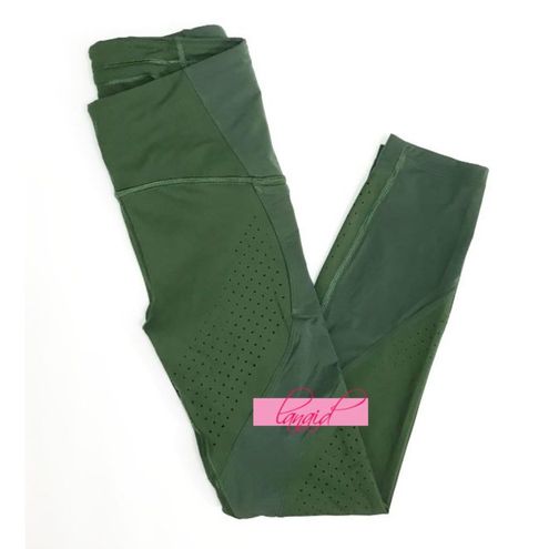 Lululemon Uncovered Strength High-Rise Algae Green Mesh Cut-Outs Olive  Tights 4 - $40 - From Shop