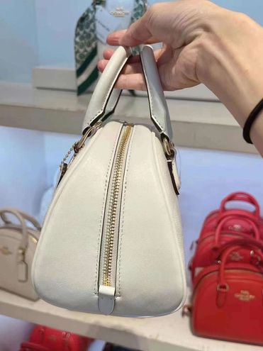 NWT Coach Sydney Satchel In Signature Canvas Chalk/Glacier White CA591 $350