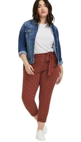 Torrid Pull-On Taper Stretch Crepe High-Rise Tie-Front Pant Plus Size 4 … -  $41 - From Zara