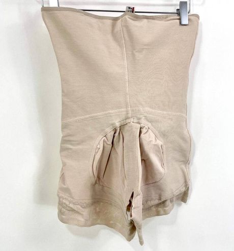 90s LATINA FAJAS Vintage Nude Strapless Zip Up Girdle Tan Size L