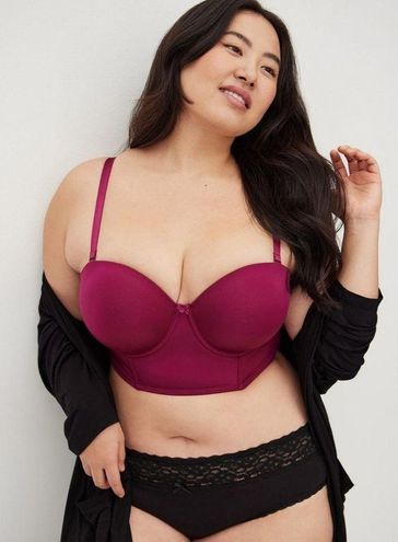 Torrid NWT Magenta Pink Push-Up Longline Strapless Bra Size 48DD - $35 New  With Tags - From Stephanie