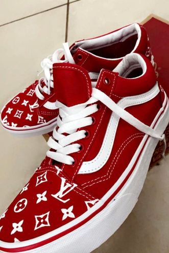 Red Louis Vuitton Vans