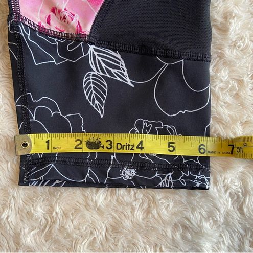 Danskin Floral & Black Printed Leggings Size 12 - $15 - From Launa