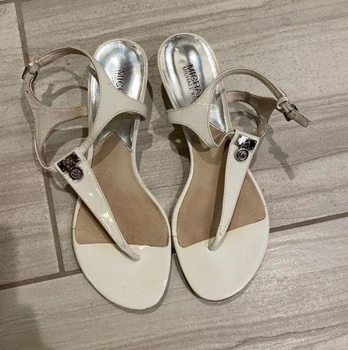 Michael Kors White Hamilton Thong Sandals Size 9 - $15 (86% Off Retail) -  From Kelsey