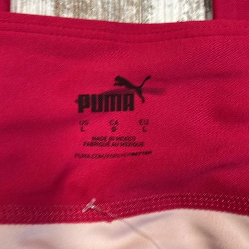 Puma, Pants & Jumpsuits, L Puma Nwt Bright Rose Pink Top Notch Colorblock  Athletic Leggings