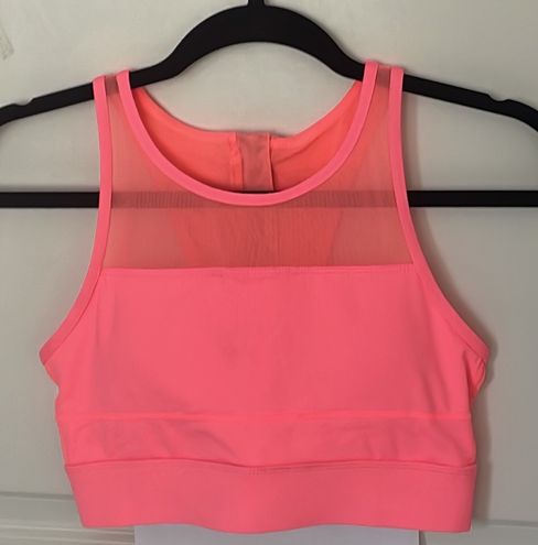 Zyia Active One More Rep All Star Coral Sports Bra Small Pink