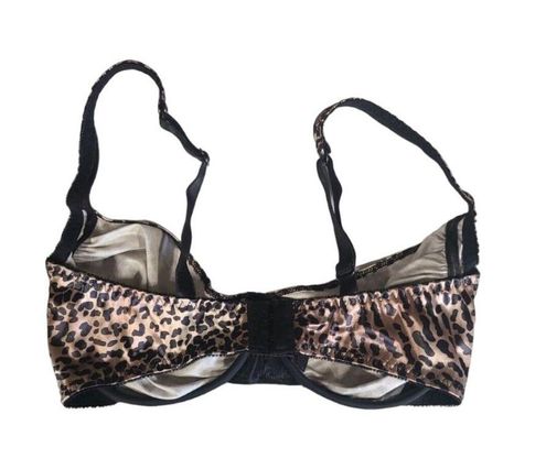 Olga Bra Size 36D Animal Print Underwire Unlined No Padding