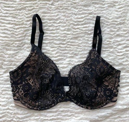 Victoria's Secret NWT Very Sexy Unlined Plunge Bra 32DDD Black Lace Side  Lace Up Size 32 F / DDD - $26 New With Tags - From Ksenia