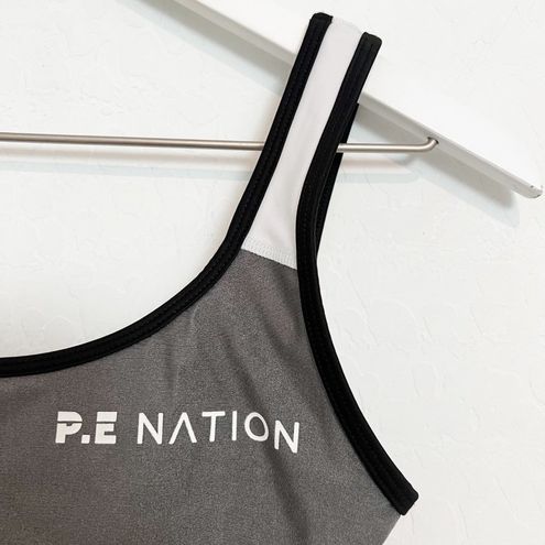 P.E Nation Athletic Colorblock Open Back Sports Bra Activewear