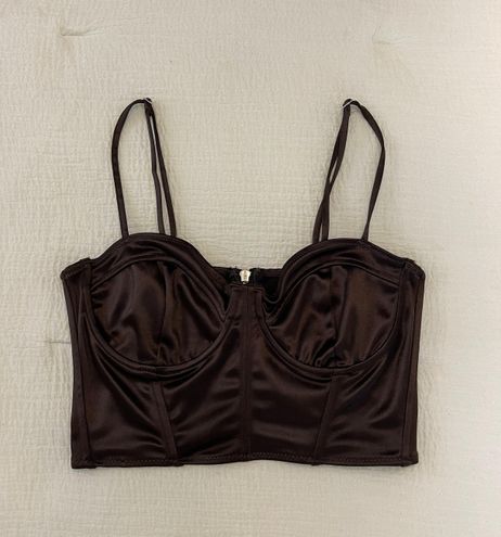 H&M Corset Top Brown Size M - $13 (48% Off Retail) - From Mackenzie
