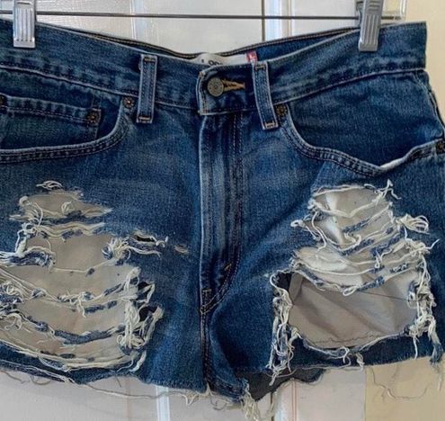 Levi's Distressed Levi 569 Denim Shorts Blue Size 29 - $17 (65% Off Retail)  - From Grace