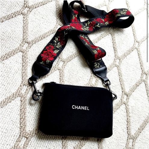 Chanel Black Cosmetic Bag/ Makeup Bag/ Crossbody Purse/ Bum Bag 100%  Authentic - $221 - From Kiki