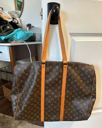 Louis Vuitton Sac Flanerie Sac Large Long Strap Tote Zip Zipper Top Brown  Monogram Canvas Shoulder Bag by Louis Vuitton