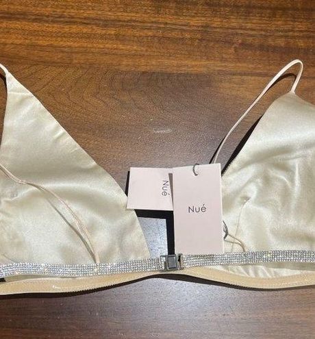 Nue Studio Triangle Bra in Crystal XSmall New Womens Sleeveless Bralette  tank to