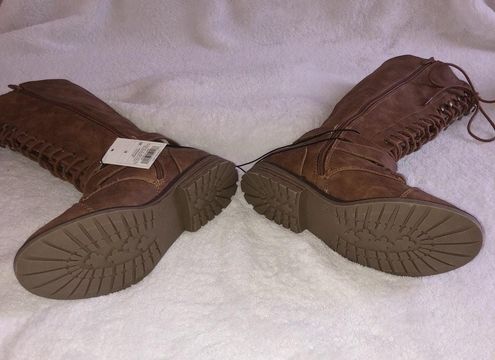 Mossimo Supply Co Mossimo Tall Brown Lace Up Boots Size 8.5 28