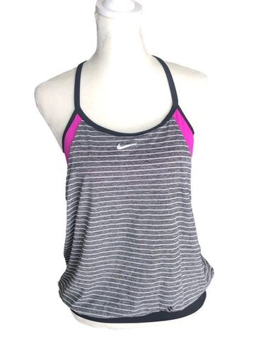 Nike Women`s Drape Layered Tankini Swimsuit Top and Bikini 2 Piece