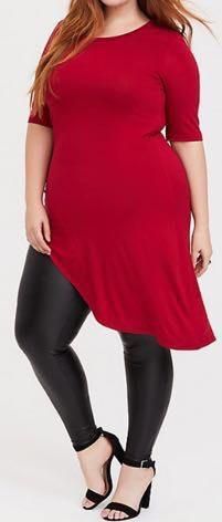 Plus Size - Super Soft Crew Knotted Asymmetrical Tunic Tee - Torrid