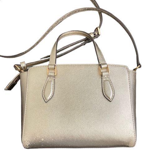 Tory Burch Emerson Mini Top Zip Tote in White Gold - $98 (67% Off