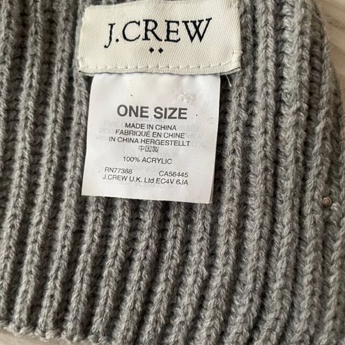 J. Crew, Accessories, J Crew Pearl Ribbed Knit Scarf Grey Nwt