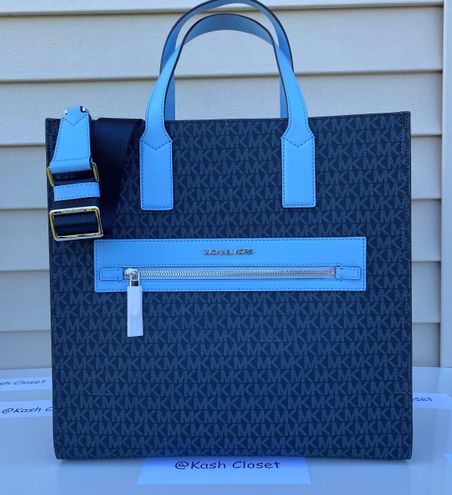 Michael Kors MK Kenly Large Logo Tote Bag Blue - $199 (60% Off