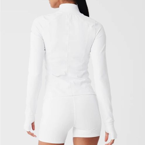 Alo Yoga Airbrush Formation Jacket in White Size XS - $107 New With Tags -  From Cara