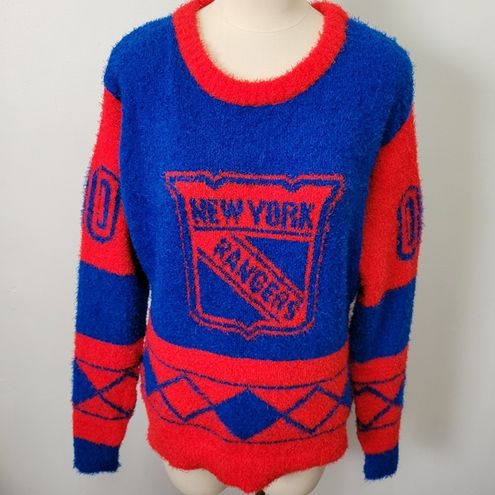 Top-selling item] New York Rangers Knitting Pattern Ugly Christmas Sweater