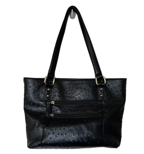 Giani Bernini Ostrich-Embossed Tote, Created for Macy's - Macy's