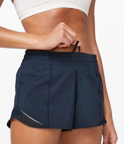 Lululemon navy blue hotty hot shorts 2 