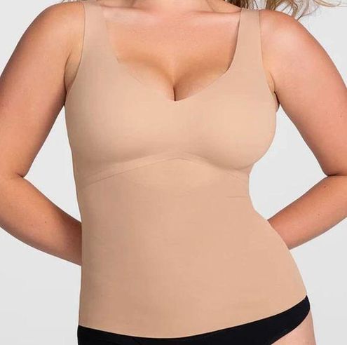 Honeylove LiftWear Cami Tank in Sand Smoothing Lifting Underwire-free 3X