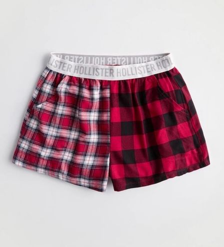 Hollister Co. Plaid Pajama Boxer Sleep Shorts w/ Pockets Red Size XS - $22  - From Kylie