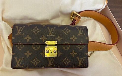 Louis Vuitton S Lock Belt Pouch Mm in Brown