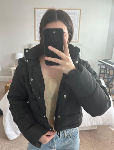 PacSun Black Hooded Puffer Jacket