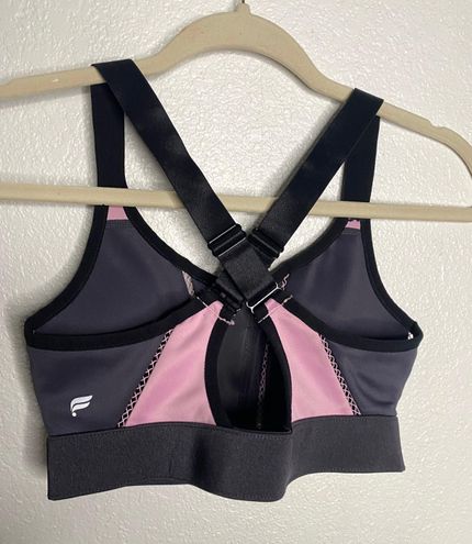 Fabletics Zoe High Impact Sports Bra Iron Shine size small Gray