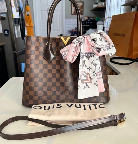 Louis Vuitton Kensington pre owned purse Brown damier