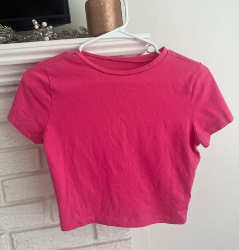 Wild Fable Pink Crop Cropped Top Tee Tshirt Barbie Pink