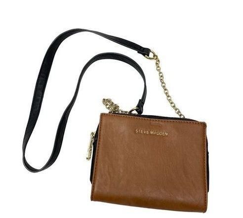 Steve Madden Fanny Pack Cross Body Bag Chain Faux Leather Women's VERY NICE!