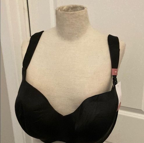 NWT Cacique black Smooth Lightly Lined Balconette Bra , Sz 46DD $46