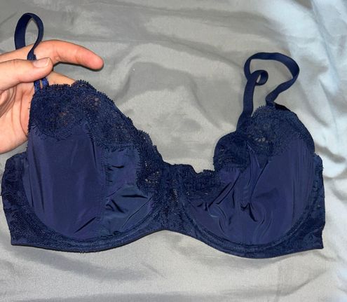 Victoria's Secret Navy Lace Bra Blue Size 34 E / DD - $14 - From