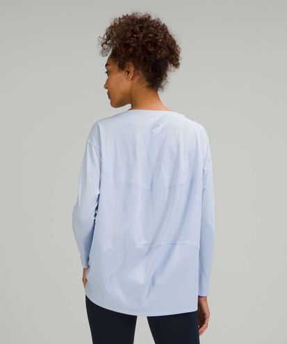 Lululemon Back In Action Long Sleeve Blue Linen 2 - $50 (13% Off Retail) -  From francesca