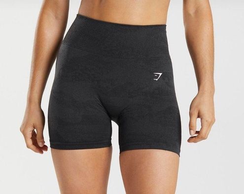 Gymshark Adapt Camo Seamless Shorts - Black/Onyx Grey