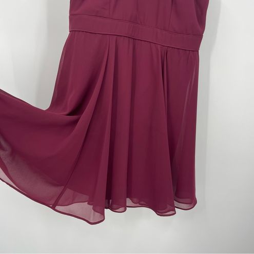 Forevermore Burgundy Skater Dress