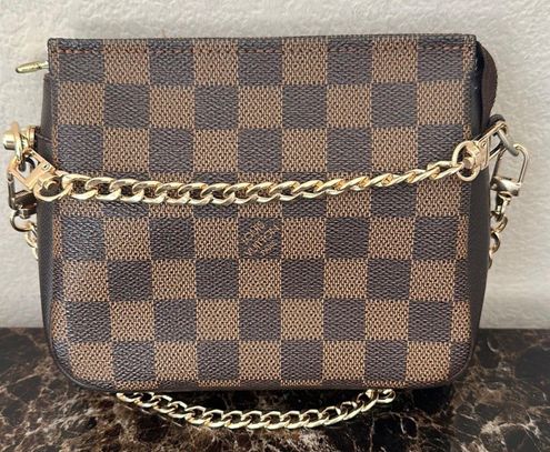 Louis Vuitton Damier Ebene Trousse Make Up Bag Pochette - Brown Handle  Bags, Handbags - LOU785136