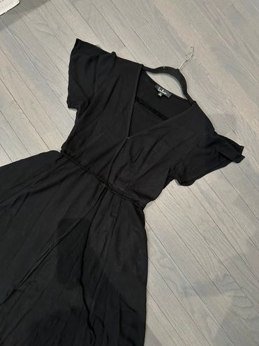 Lulus Heart Of Marigold Black Wrap Maxi Dress Size Small - $20