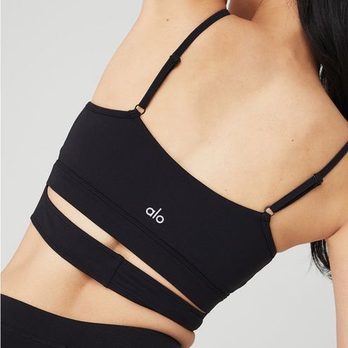 Alo Yoga - Airbrush Enso wrap-effect stretch sports bra XS Black - $37 (52%  Off Retail) - From Michelle