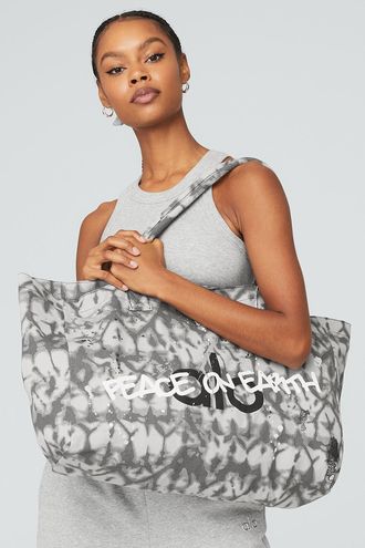 alo Yoga Tote Bag Tie Dye 100% Cotton Canvas Hand Shoulder