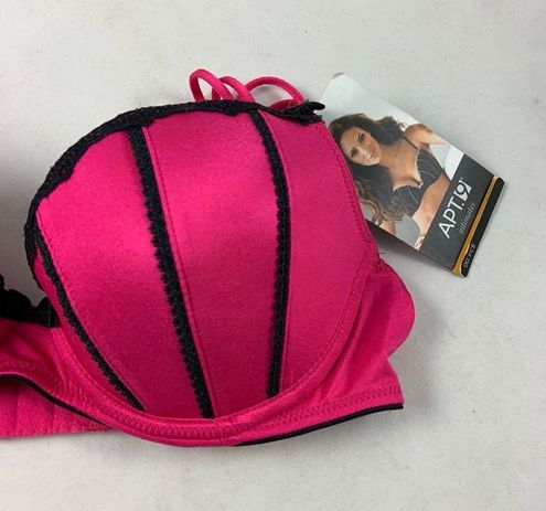 Apt. 9 34B hot pink satin burlesque push up bra Size undefined - $10 - From  Francesca