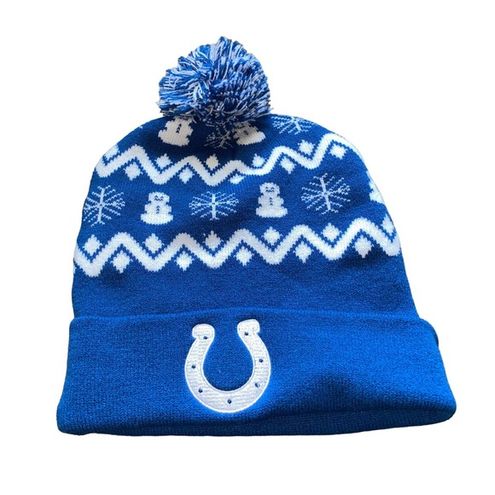 NFL Indianapolis Colts Beanie Hat with Pom Pom One Size Fits